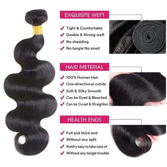 12A Human Hair Bundles Body Wave Bundles Human Hair 18 20 22 Inch 100% main image 7